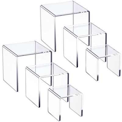 quality ระดับบันไดใส Acrylic Display Stand Riser Pedestals สําหรับคอมพิวเตอร์เล็ปโต๊ป ความหนา 5 มม factory